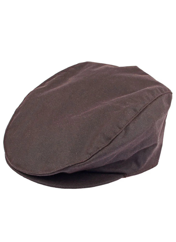 Dents Stourhead Wax Flat Cap in Brown