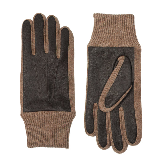 Dents Brown Harrogate Men's Fleece Lined Leather Gloves