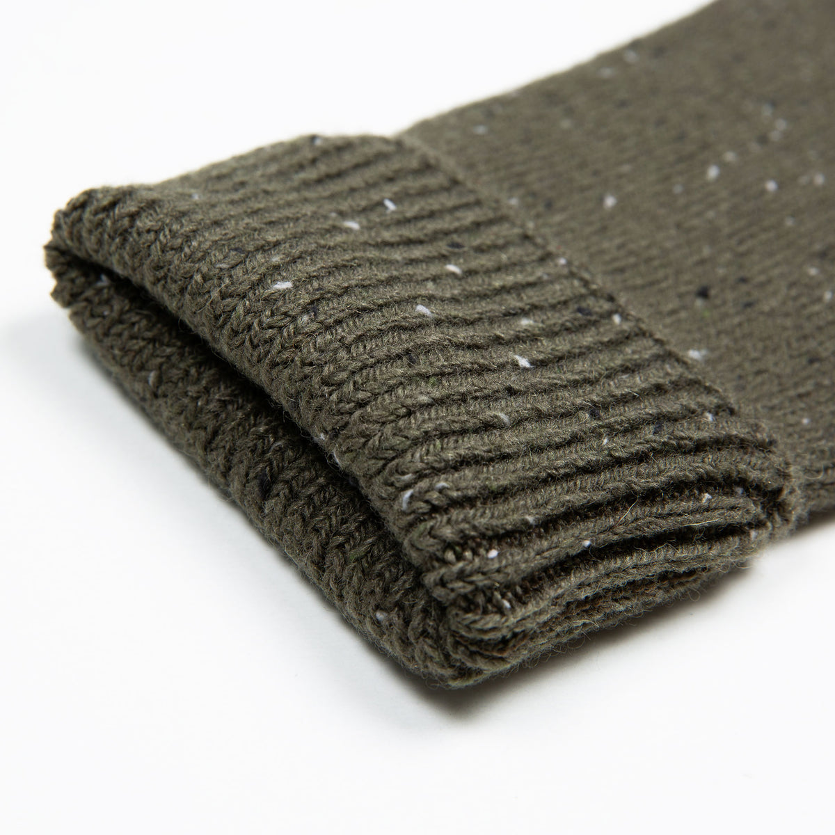 Dents Lymington Men's Olive Knitted Fingerless Gloves
