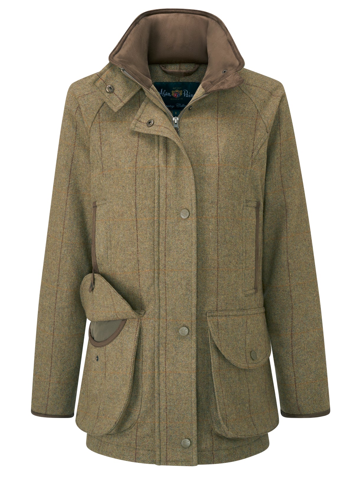 Alan Paine Ladies Combrook Shooting Tweed Coat in Grove