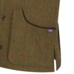 Walker & Hawkes Berston Waistcoat in Green with Red Overcheck