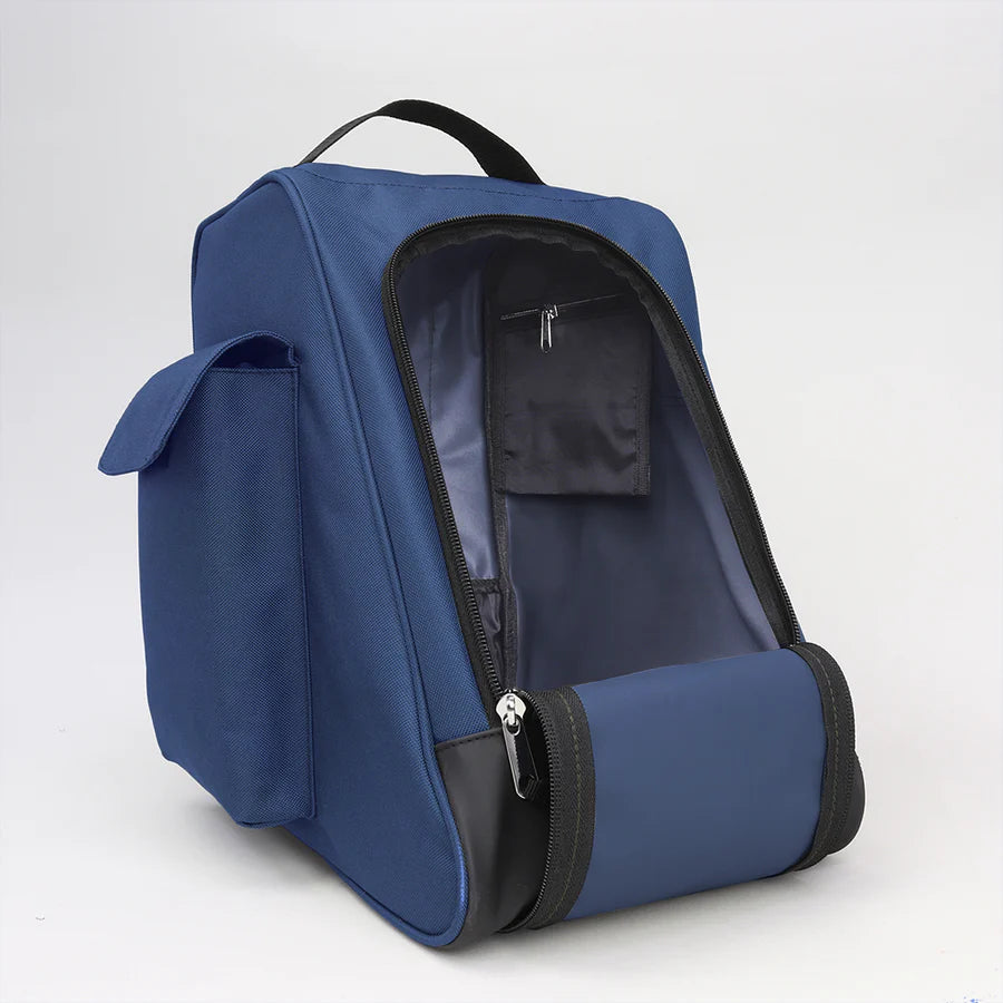 Tweed Outdoor Walking Boot Bag In Navy