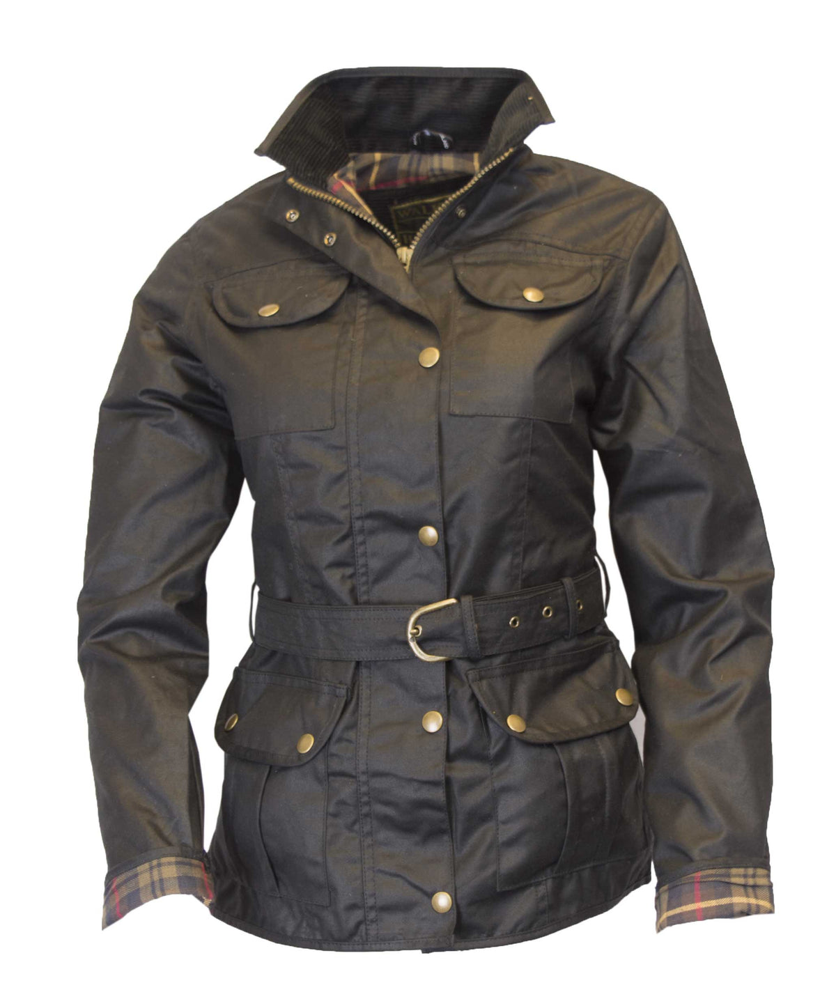 Walker & Hawkes Ladies Florence Black Wax Biker jacket