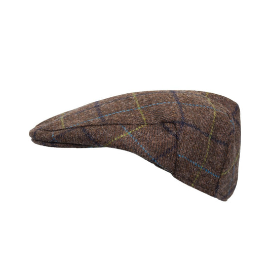 Walker & Hawkes Alfred Abraham Moon Tweed Alfred Flat Cap in Brown