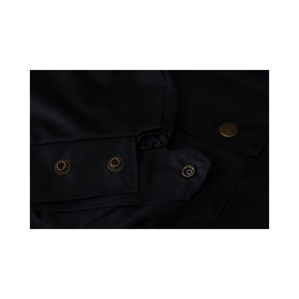 Walker & Hawkes Men's Luxury Black Wax Explorer Biker Jacket