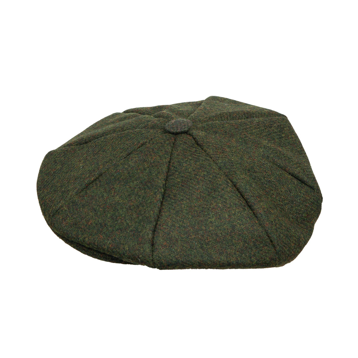 Dents Lanford Abraham Moon Olive Plain Tweed Newsboy Cap