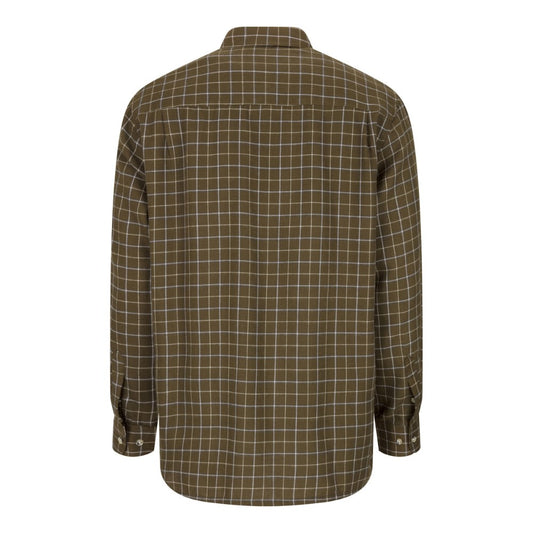 Walker & Hawkes Easy Care Murton Olive Tattersall Shirt