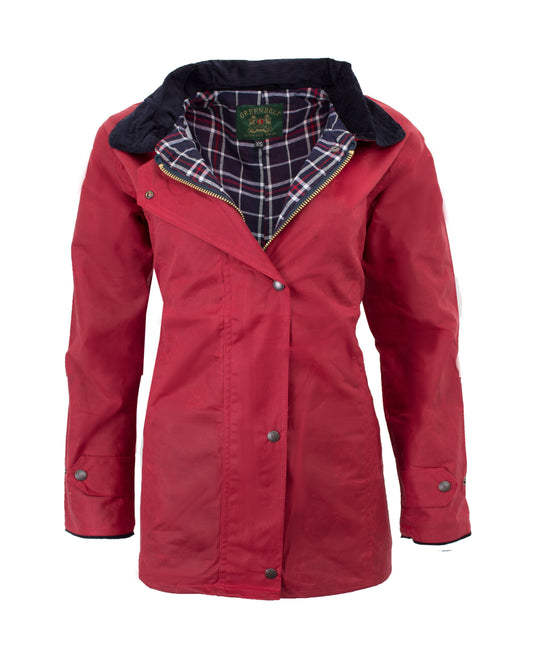 Walker & Hawkes Ladies Red Wax Victoria Antique Jacket