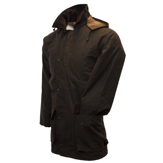 Walker & Hawkes Men's Brown Padded Blackstone Wax Jacket