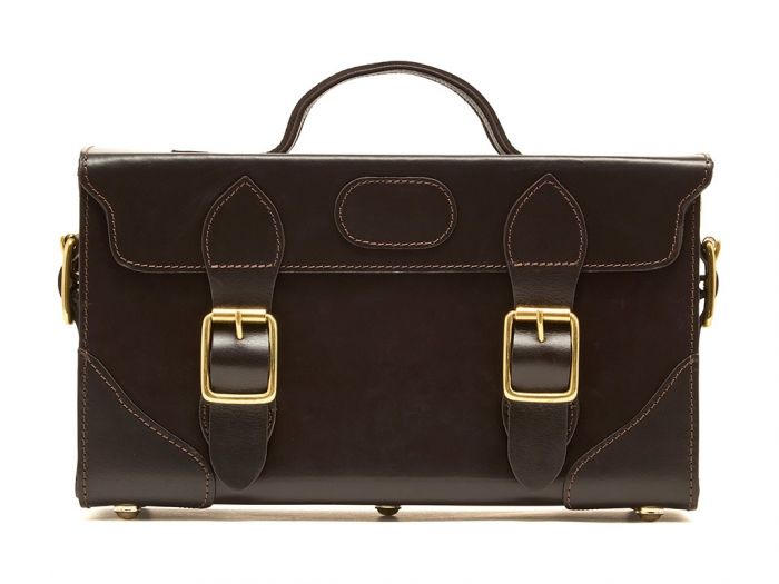 Chatham Premium Leather Cartridge Box in Dark Brown