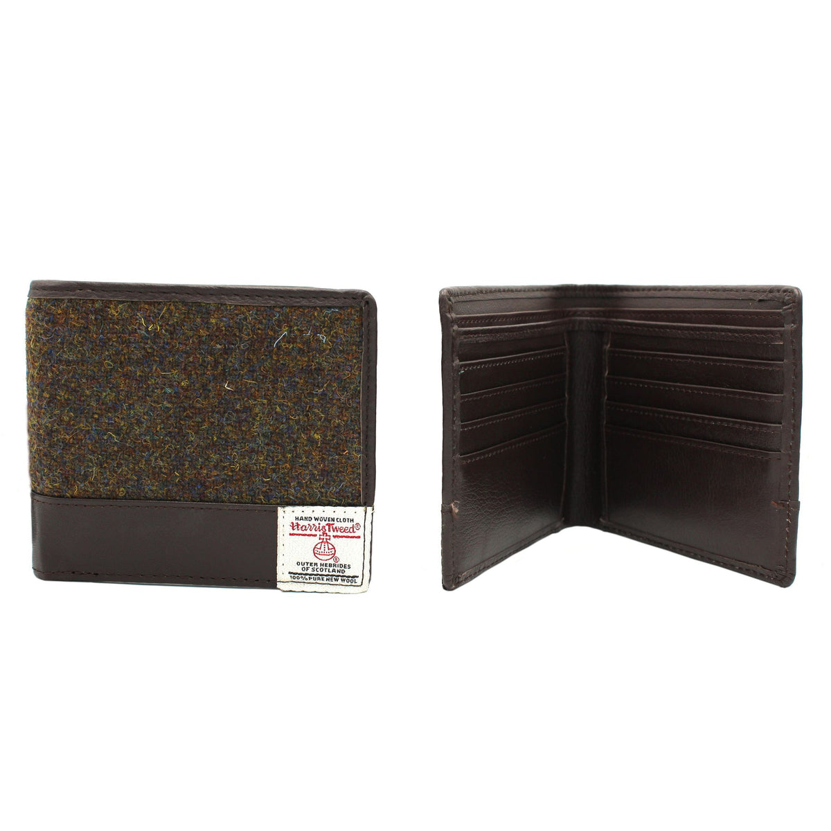 Harris Tweed Wallet in Brown Barleycorn