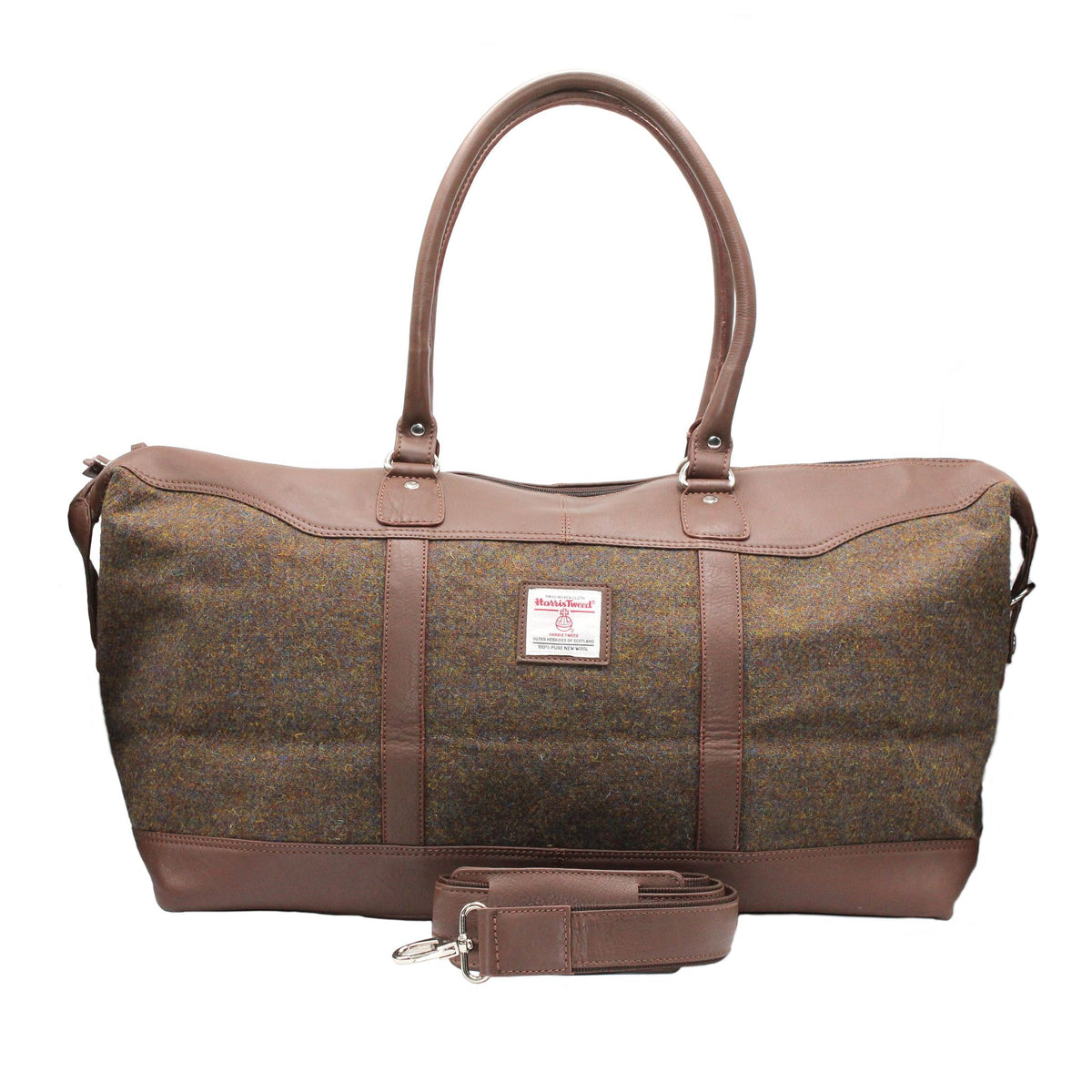 Harris Tweed Brown Barleycorn Travel Bag