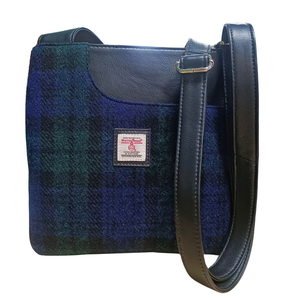 Harris Tweed Blackwatch Tartan Cross Body Bag
