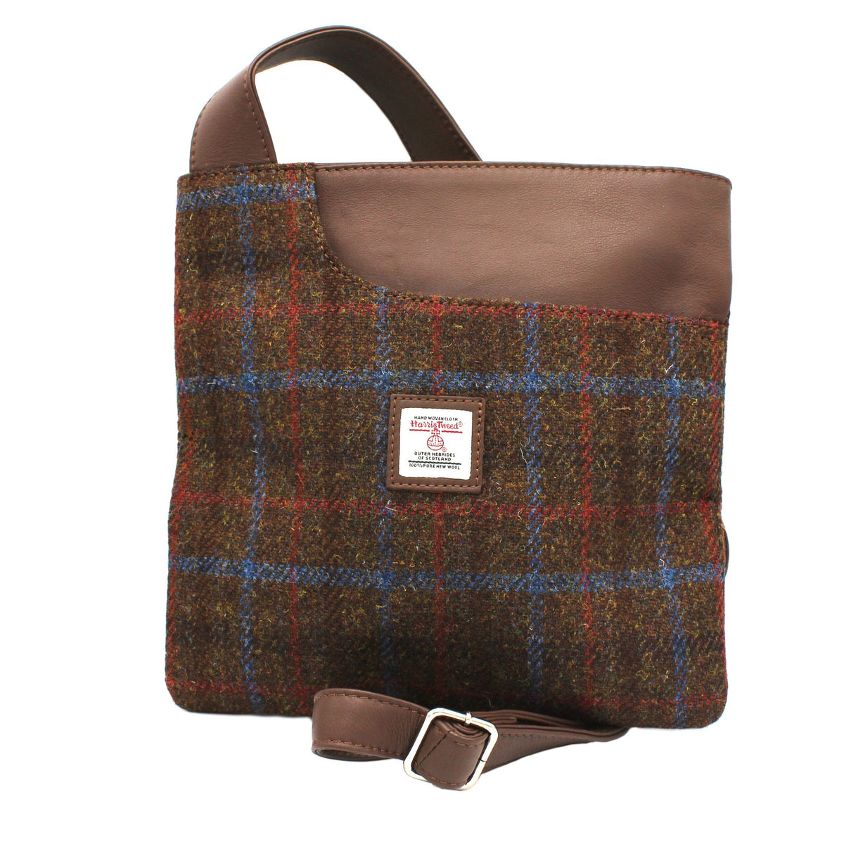 Harris Tweed Brown Check Cross Body Bag