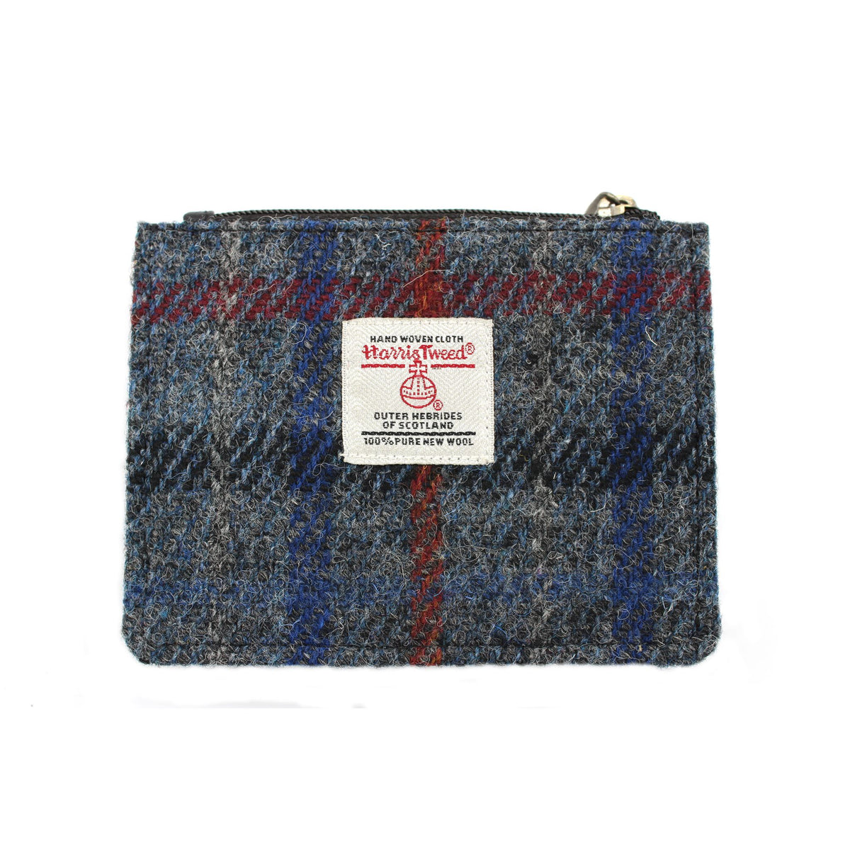 Harris Tweed Coin and Card Holder in Grey Check