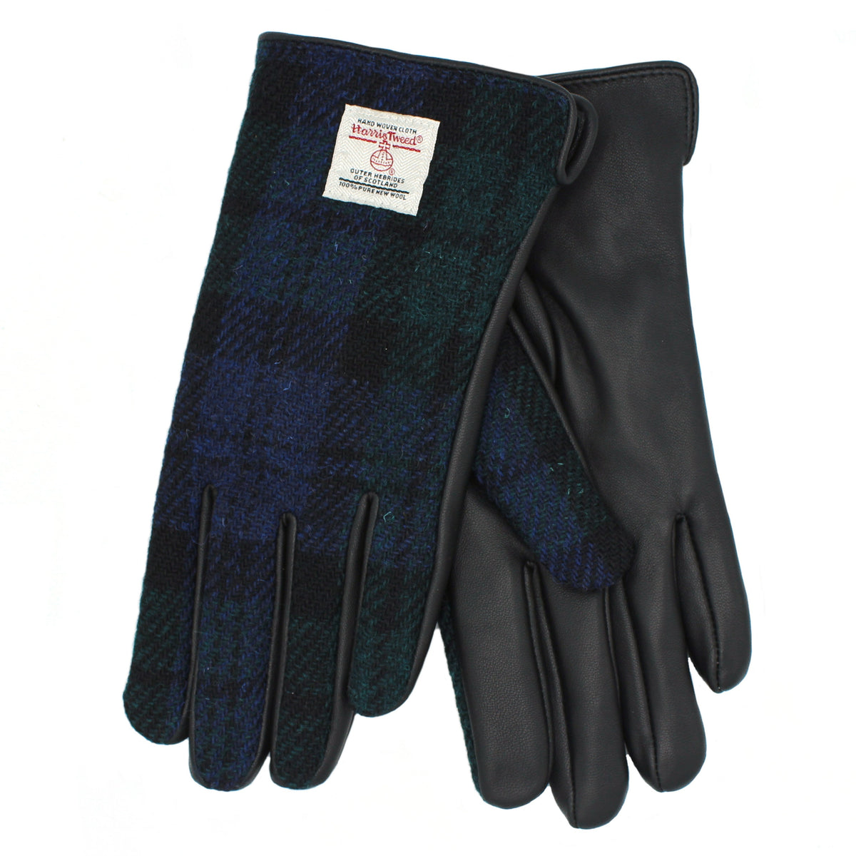 Harris Tweed Ladies Gloves in Blackwatch Tartan