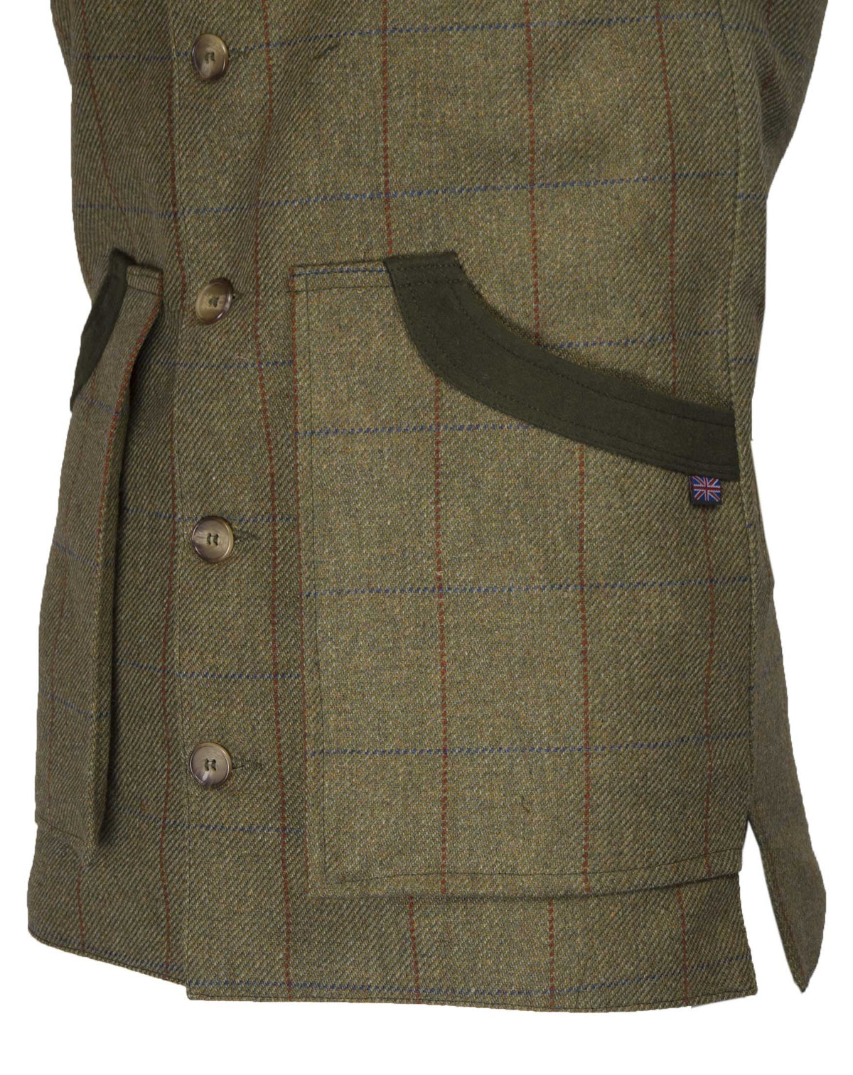 Walker & Hawkes Shooting Wintson Waistcoat in Forest Green