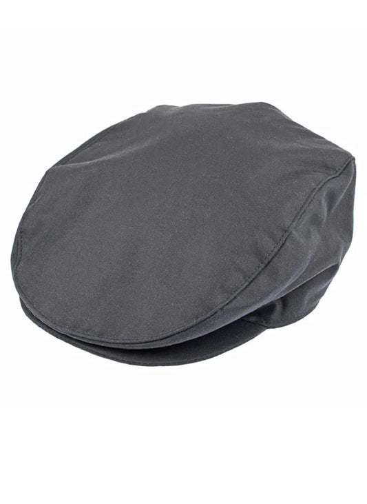 Dents Stourhead Wax Flat Cap in Navy