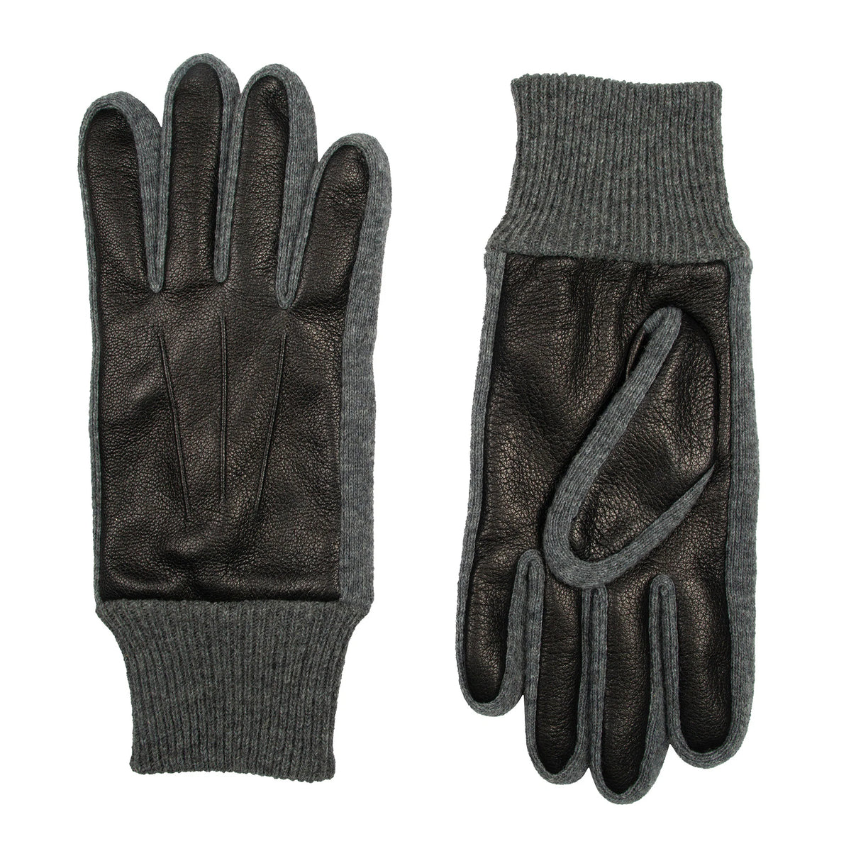 Dents Black Harrogate Men's Fleece Lined Leather Gloves