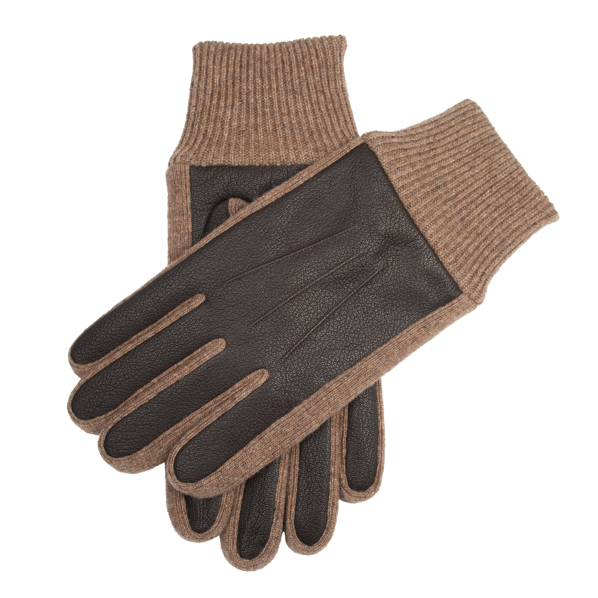 Dents Brown Harrogate Men's Fleece Lined Leather Gloves
