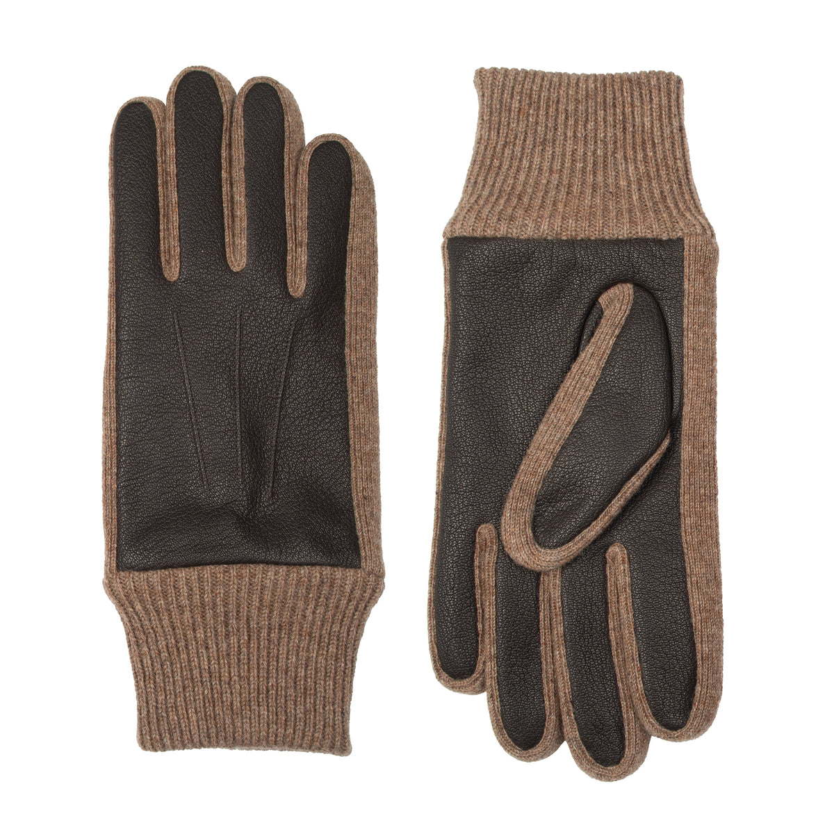Dents Brown Harrogate Men's Fleece Lined Leather Gloves