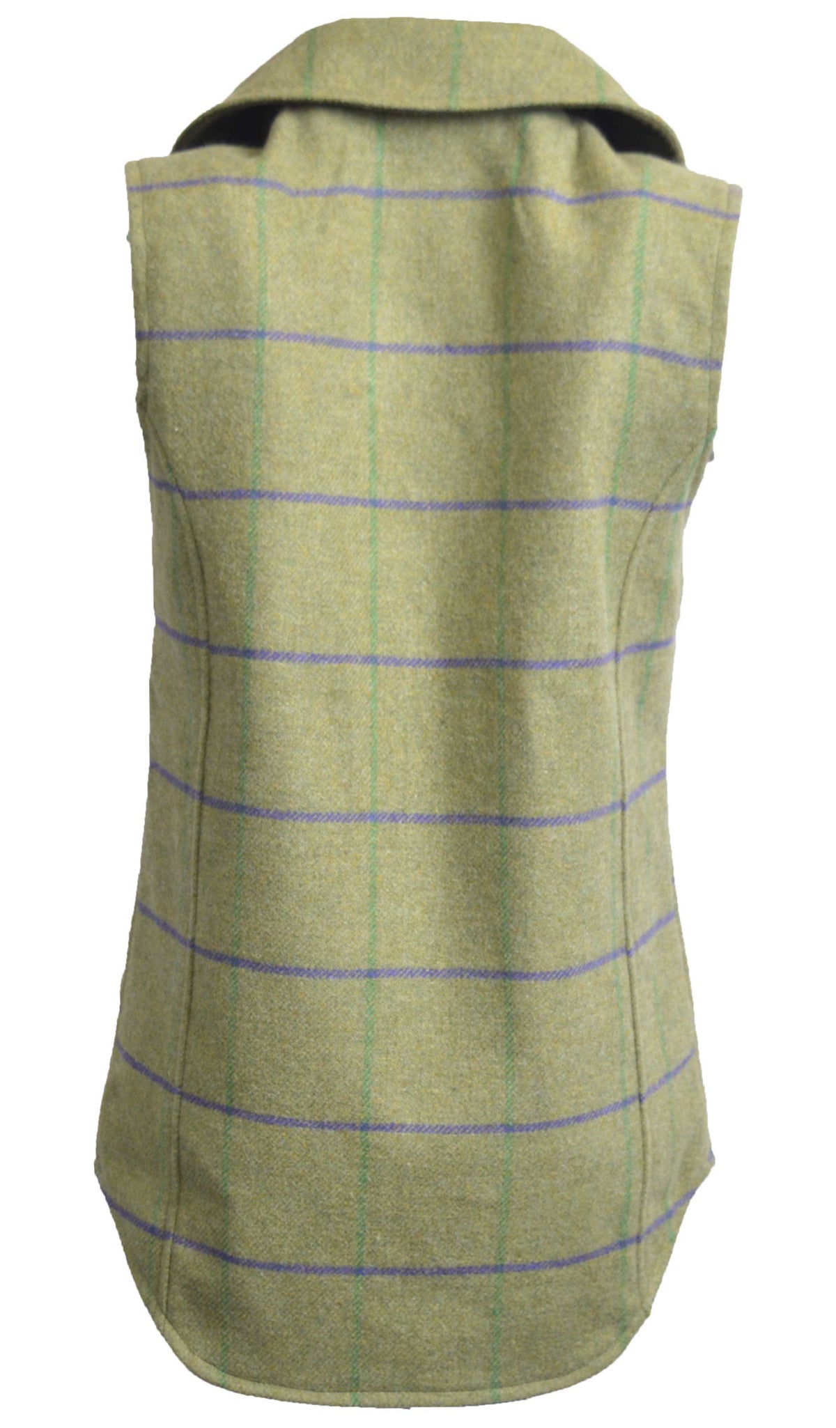 Walker & Hawkes Ladies Purple Overcheck Tweed Ashby Waistcoat