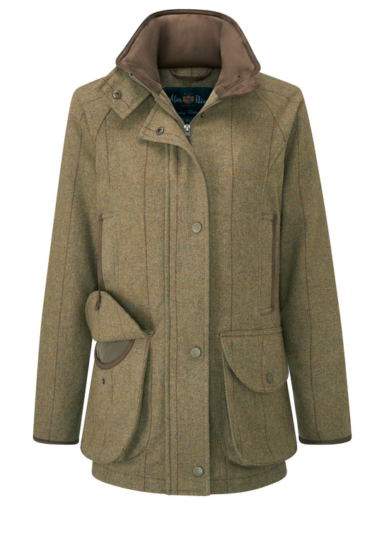 Alan Paine Ladies Combrook Shooting Tweed Coat in Grove
