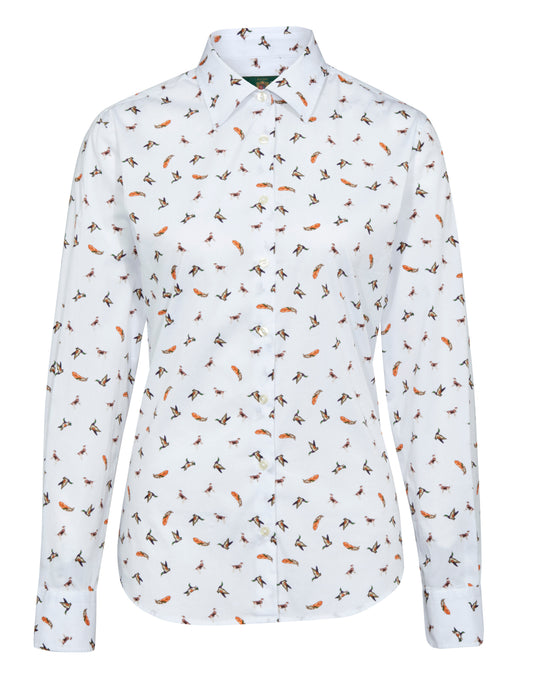 Alan Paine Ladies Lawen Dog & Duck Print Shirt