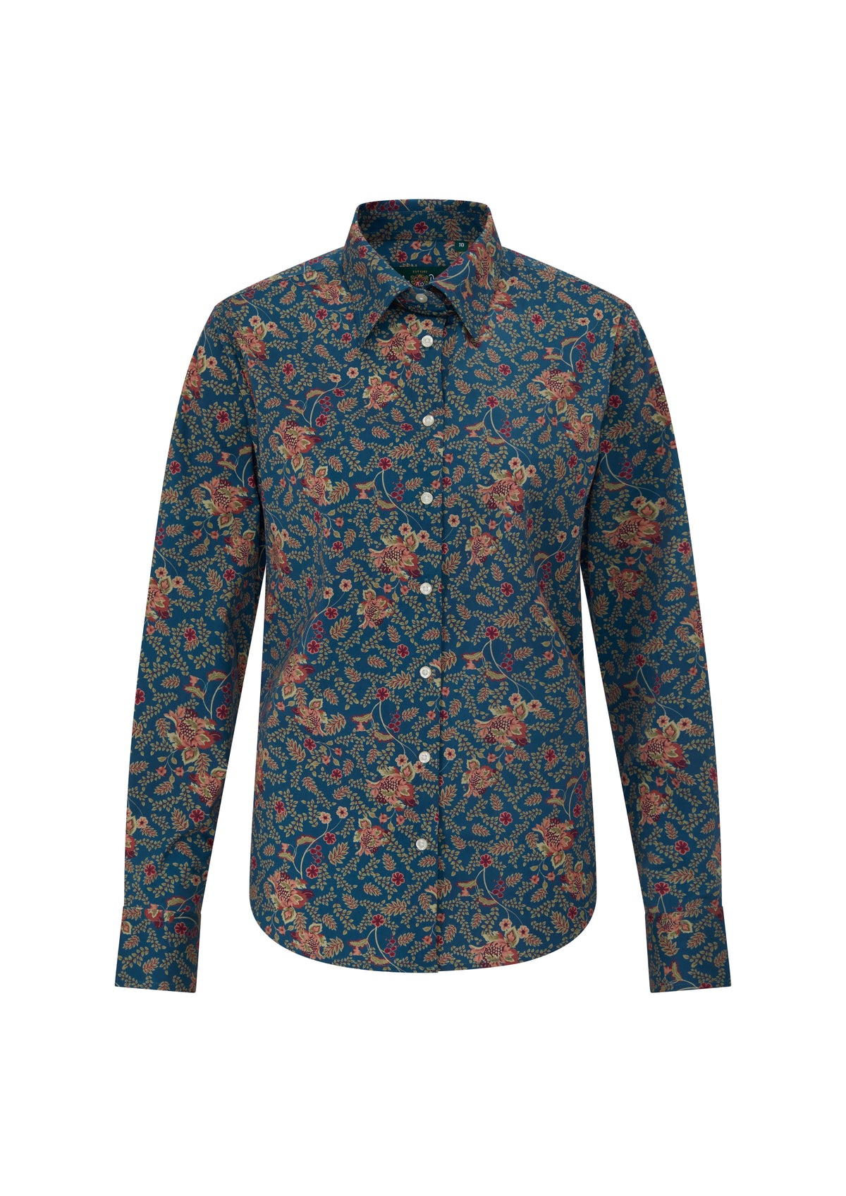 Alan Paine Ladies Lawen Blue Floral Print Shirt