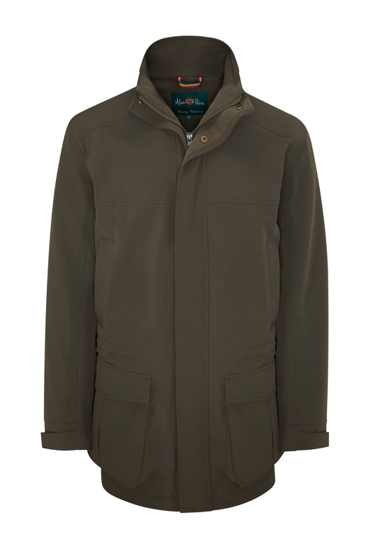 Alan Paine Lockwood Shooting Coat In Olive