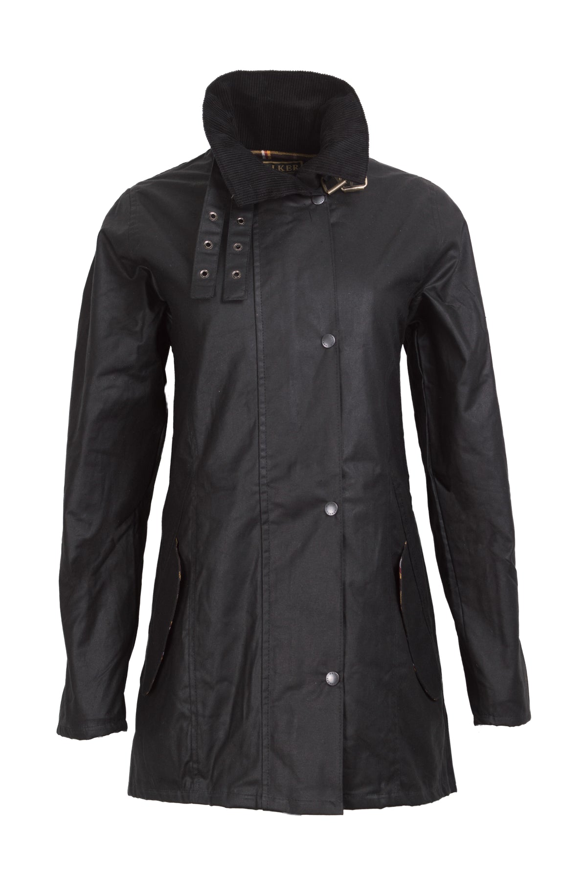 Walker & Hawkes Ladies Black Sofia Wax Jacket