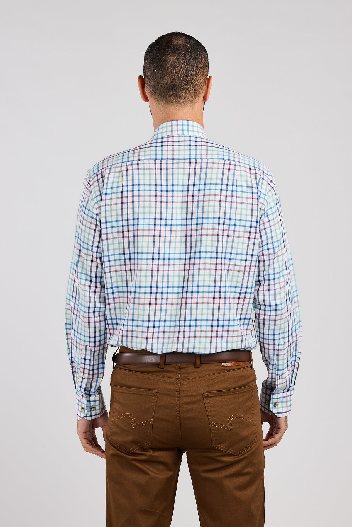 Multi-Colour Plaid Check 100% Cotton Shirt