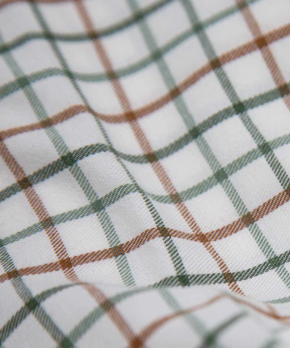 Green Country Tattersall Check 100% Cotton Shirt