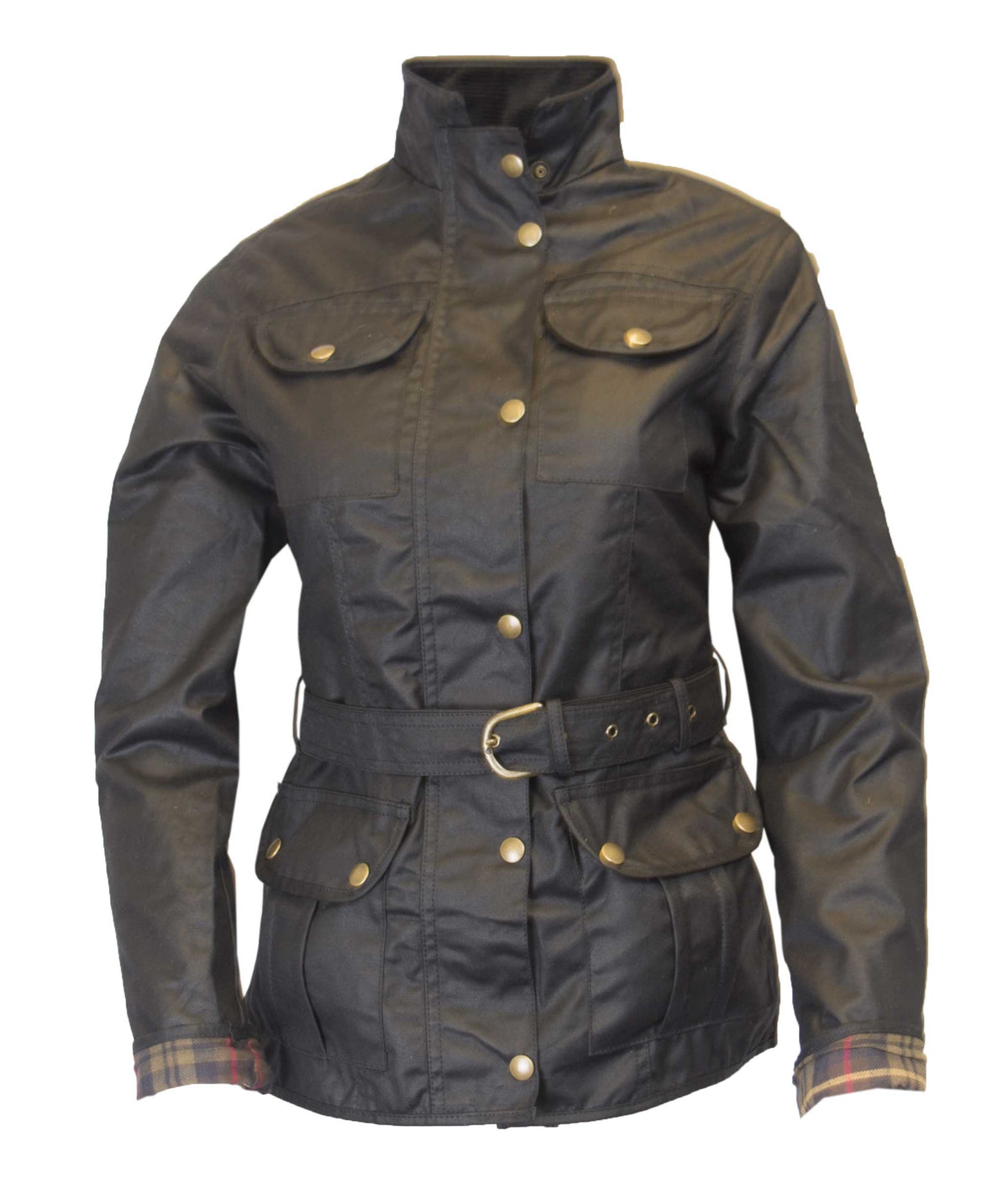 Walker & Hawkes Ladies Florence Black Wax Biker jacket