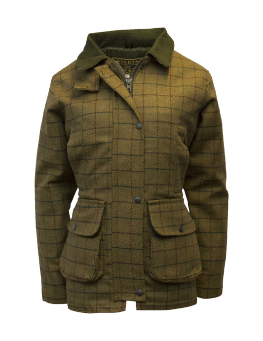 Walker & Hawkes Hazelwood Beige Ladies Tweed Shooting Jacket