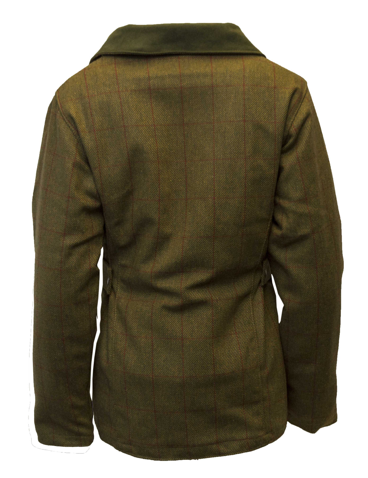Walker & Hawkes Hazelwood Red Overcheck Ladies Tweed Shooting Jacket