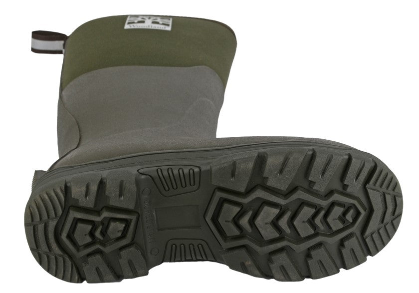 Woodland Olive Neoprene and Rubber Wellington Boots
