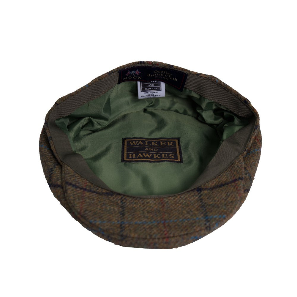 Walker & Hawkes Alfred Abraham Moon Tweed Alfred Flat Cap in Green