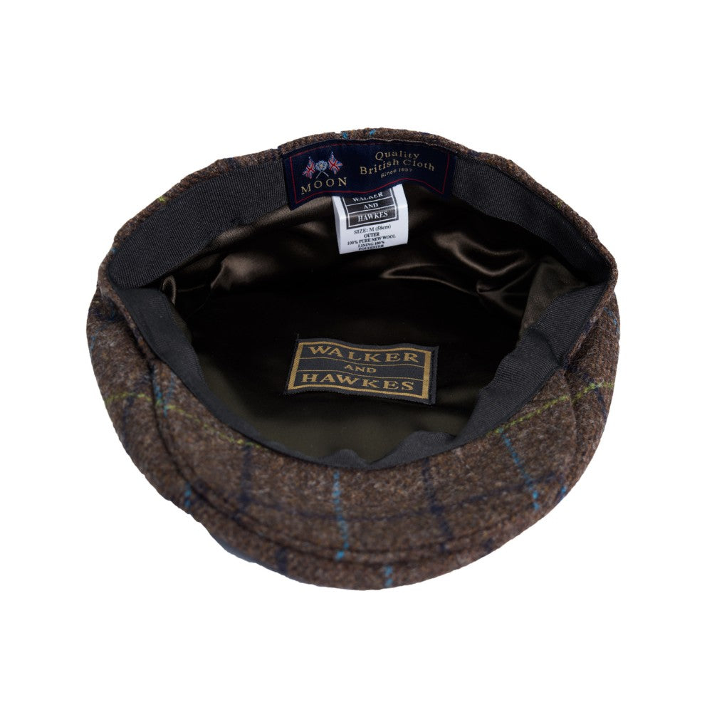 Walker & Hawkes Alfred Abraham Moon Tweed Alfred Flat Cap in Brown