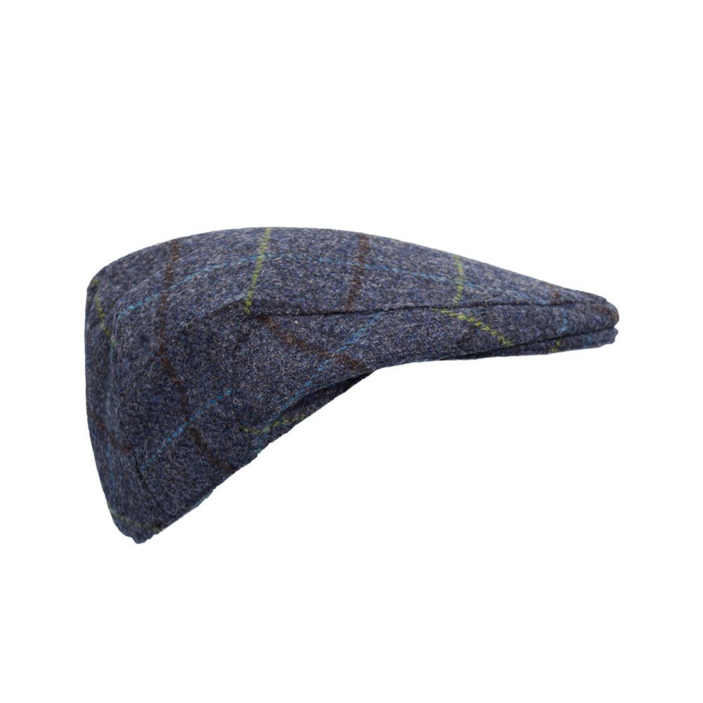 Walker & Hawkes Alfred Abraham Moon Tweed Alfred Flat Cap in Navy