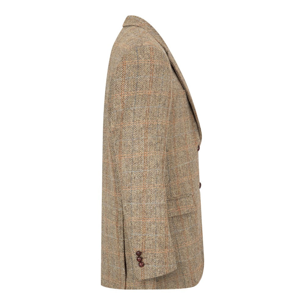 Harris Tweed Oatmeal Windowpane Tweed Jacket