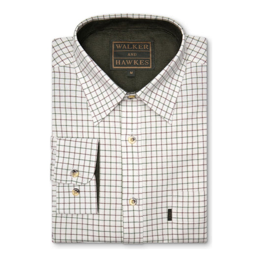 Walker & Hawkes 100% Cotton Brocton Green Tattersall Shirt