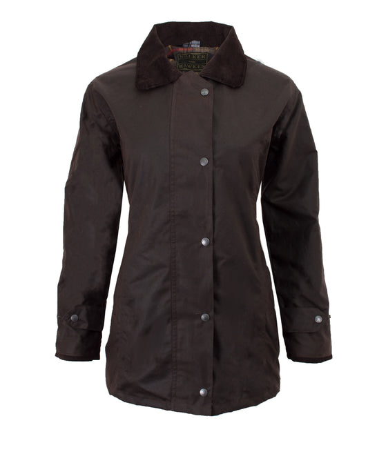 Walker & Hawkes Ladies Brown Wax Victoria Antique Jacket