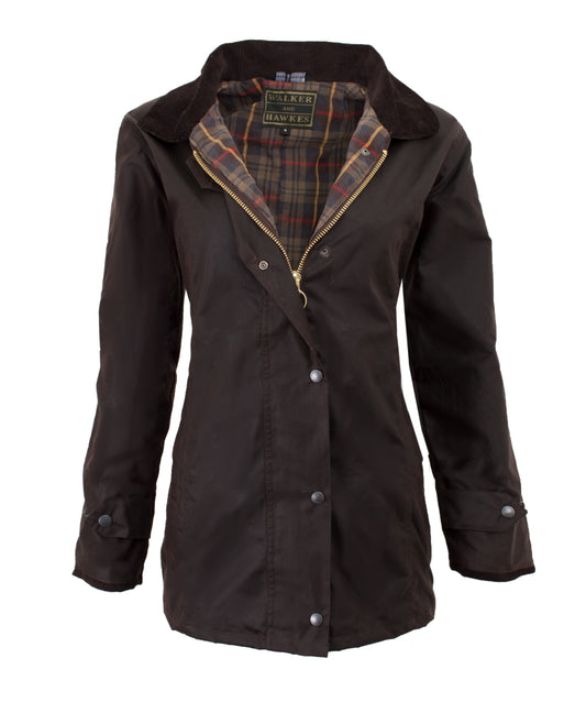 Walker & Hawkes Ladies Brown Wax Victoria Antique Jacket