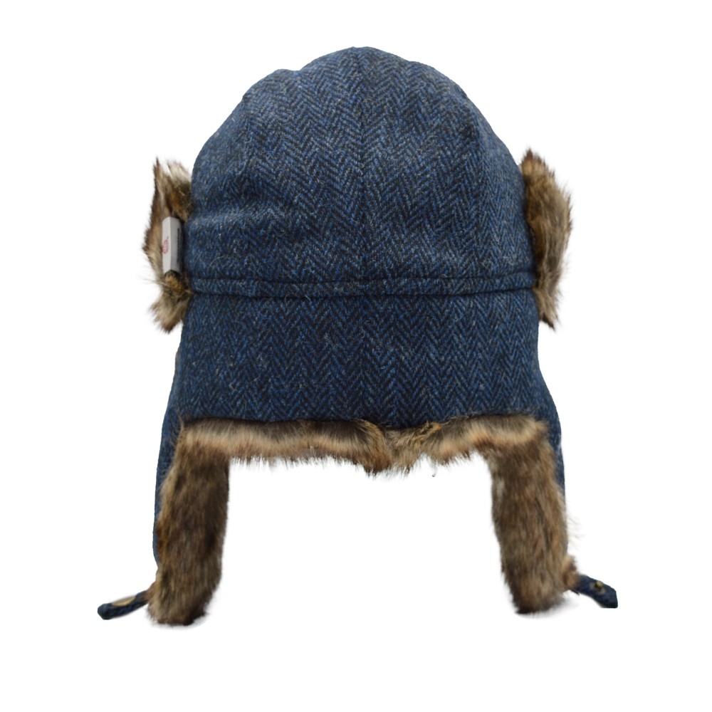 Walker & Hawkes Harris Tweed Charles Trapper Hat In Blue