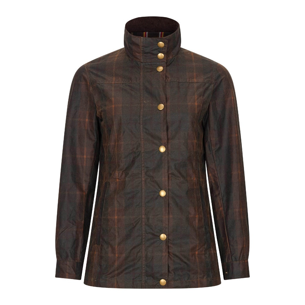 Walker & Hawkes Ladies Delamere Hunter Tartan Wax Jacket
