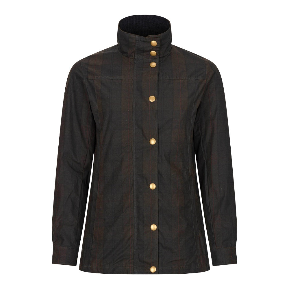 Walker & Hawkes Ladies  Delamere Iona Tartan Wax Jacket