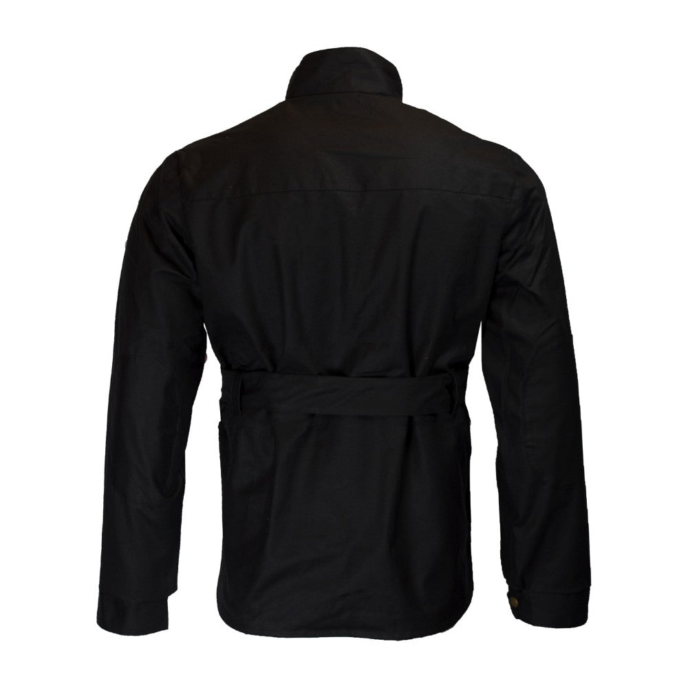 Walker & Hawkes Men's Luxury Black Wax Explorer Biker Jacket