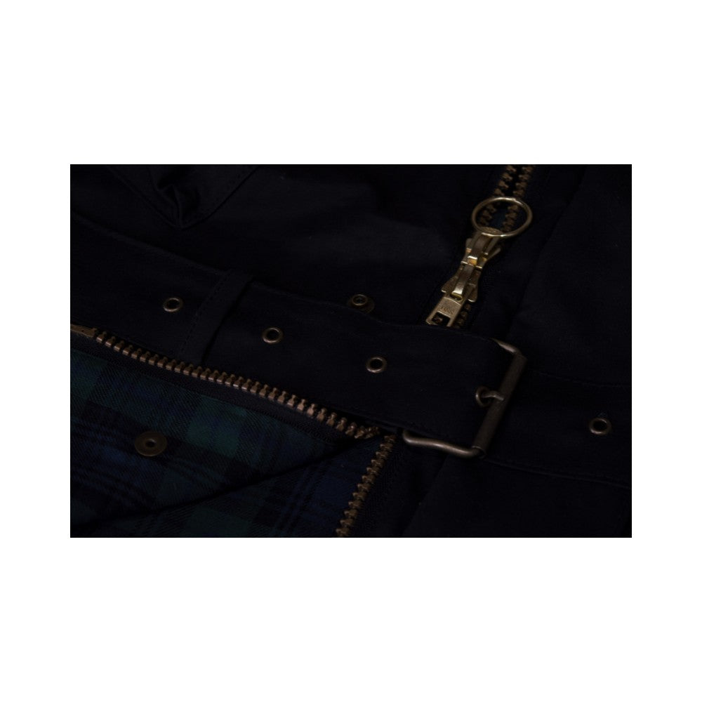Walker & Hawkes Men's Luxury Black Wax Explorer Biker Jacket