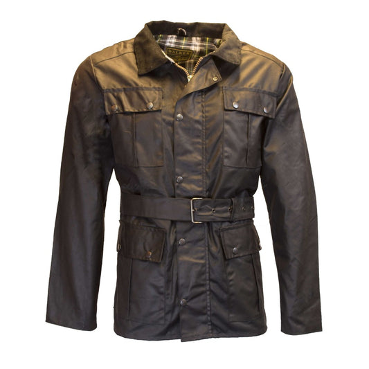 Walker & Hawkes Men's Black Wax Grafton Biker Jacket